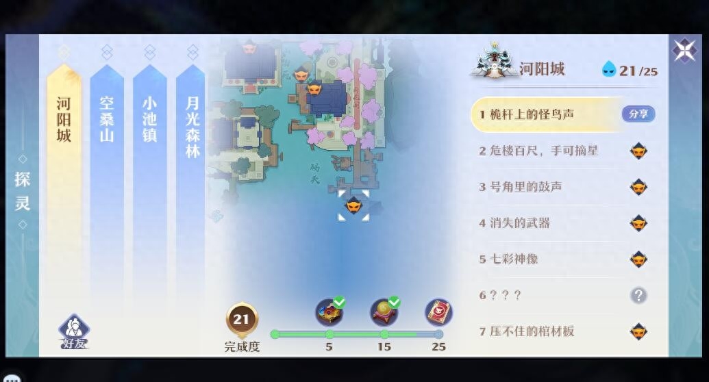 梦幻新诛仙河阳城探灵25个位置详细攻略（具体方位指导）